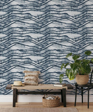 Load image into Gallery viewer, Vista Wallpaper • Shibori • Indigo • Insitu