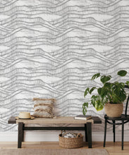 Load image into Gallery viewer, Vista Wallpaper • Shibori • Silver • Insitu