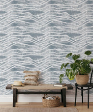 Load image into Gallery viewer, Vista Wallpaper • Shibori • Washed Denim Reversed • Insitu