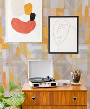 Load image into Gallery viewer, Chimera Wallpaper by Simcox • Color Yellow • Abstract Wallpaper • Geometric Wallpaper • insitu