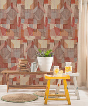 Load image into Gallery viewer, Chimera Wallpaper by Simcox • Color Rust • Abstract Wallpaper • Geometric Wallpaper • insitu