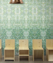 Load image into Gallery viewer, Hori Wallpaper by Simcox • Color Green • Abstract Wallpaper • insitu
