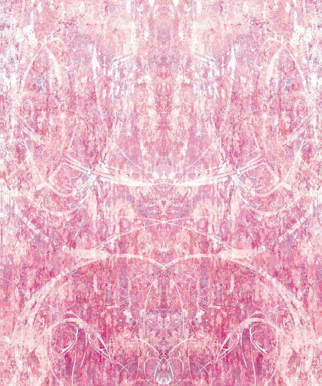 Hori Wallpaper by Simcox • Color Rose • colorful calligraphy Abstract Wallpaper • swatch