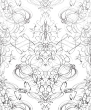 Load image into Gallery viewer, Menna Wallpaper by Simcox • Color black and white • Contemporary Wallpaper • swatch