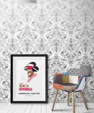 Load image into Gallery viewer, Menna Wallpaper by Simcox • Color black and white • Contemporary Wallpaper • insitu