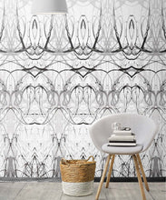 Load image into Gallery viewer, Penthu Wallpaper by Simcox • Color Black &amp; White • Contemporary Wallpaper • insitu