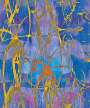 Load image into Gallery viewer, Camoufleur Wallpaper • Coral • Blue Purple Wallpaper • Abstract Wallpaper swatch