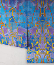 Load image into Gallery viewer, Camoufleur Wallpaper • Coral • Blue Purple Wallpaper • Abstract Wallpaper rolls