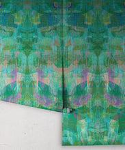 Load image into Gallery viewer, Camoufleur Wallpaper • Jungle • Green Purple Wallpaper • Abstract Wallpaper rolls