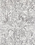 Flore wallpaper in Fusain