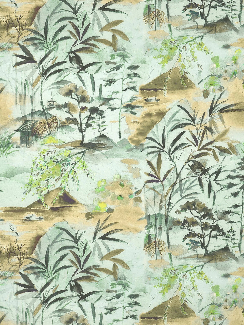 Oboshi wallpaper in Celadon
