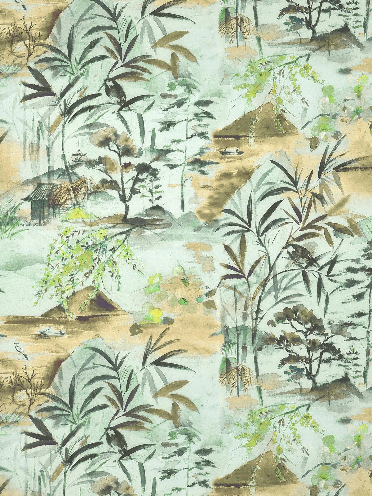 Oboshi wallpaper in Celadon