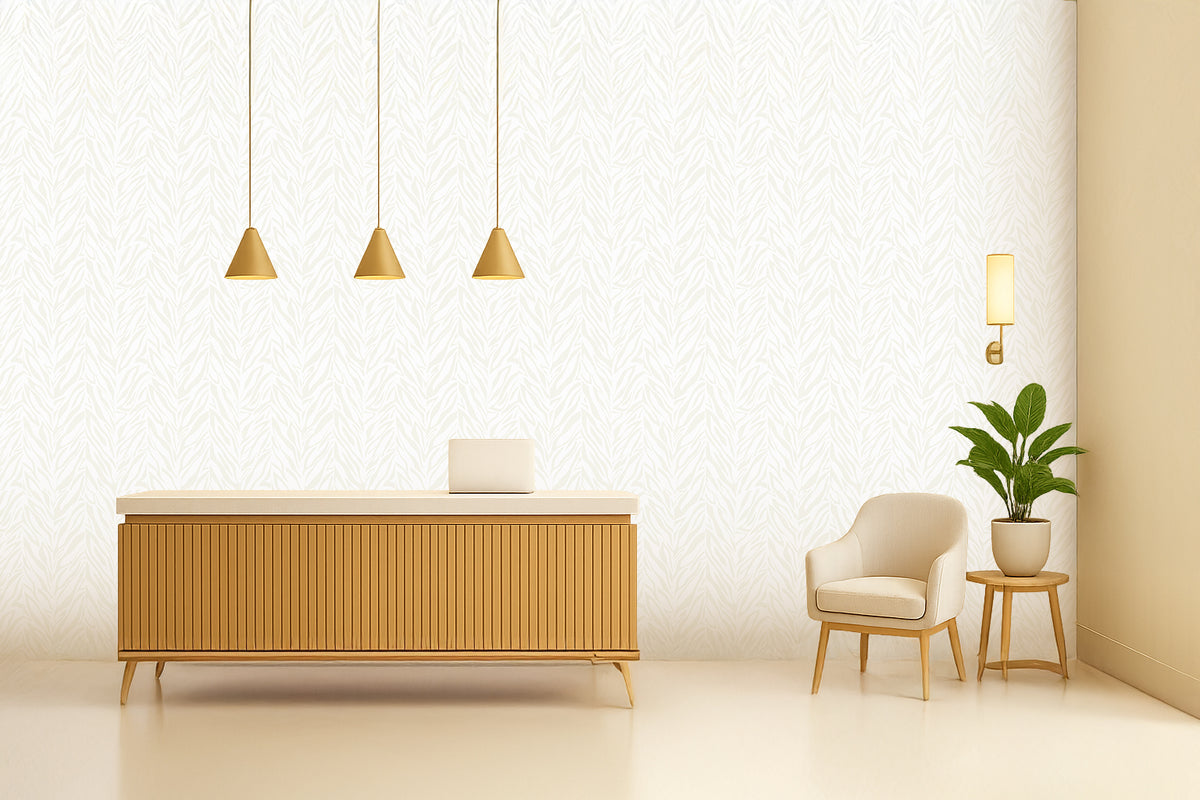 BOTANICAL HERRINGBONE WALLPAPER