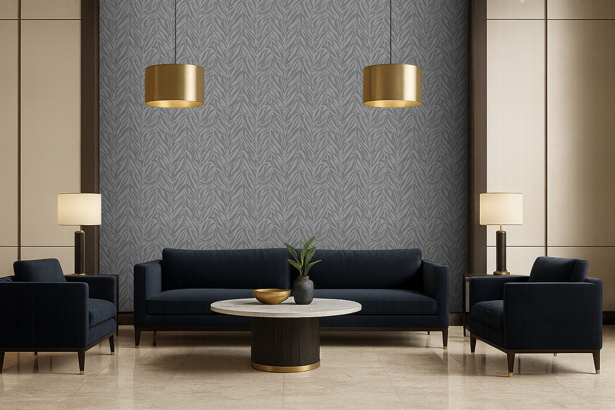 BOTANICAL HERRINGBONE WALLPAPER