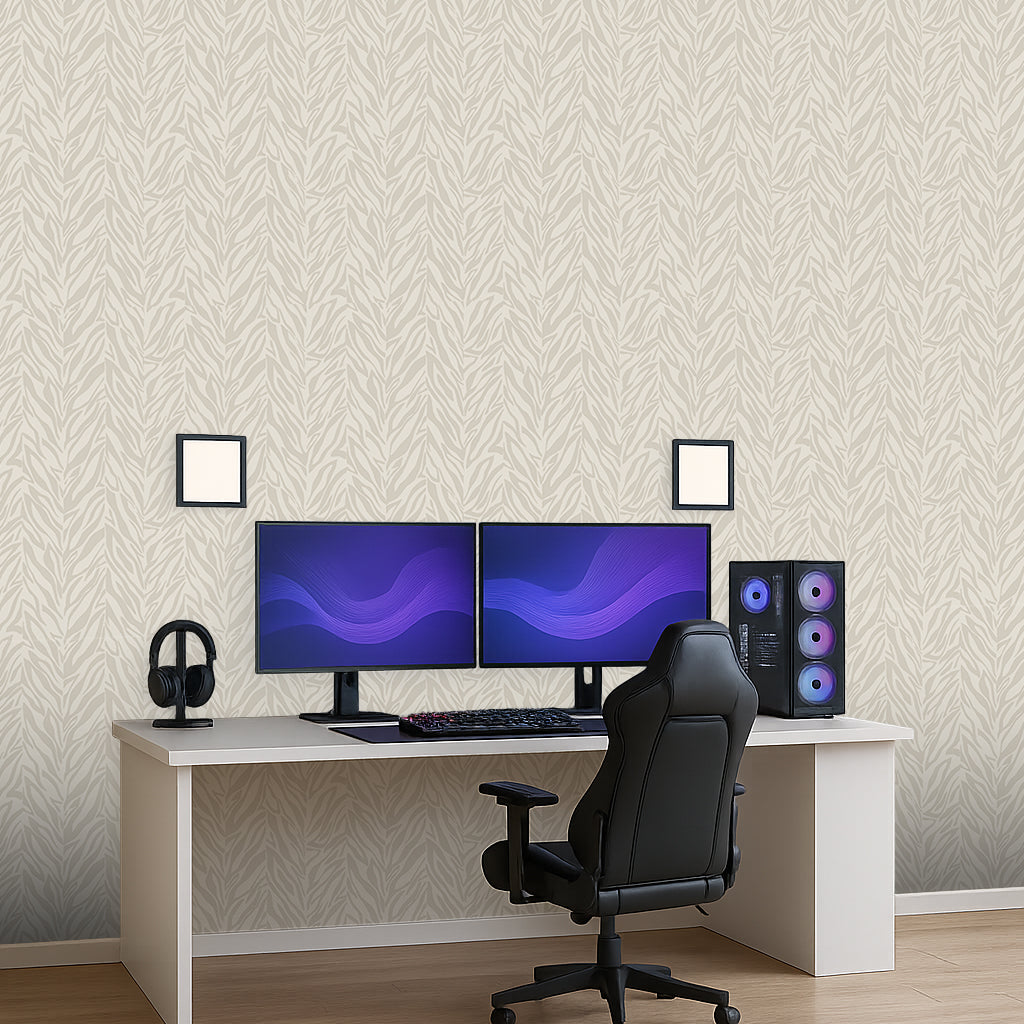 BOTANICAL HERRINGBONE WALLPAPER