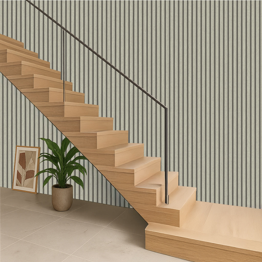 FLUTED LUXE STRIPE WALLPAPER