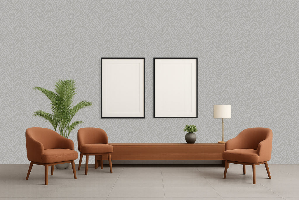 BOTANICAL HERRINGBONE WALLPAPER