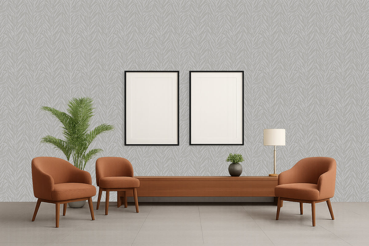 BOTANICAL HERRINGBONE WALLPAPER