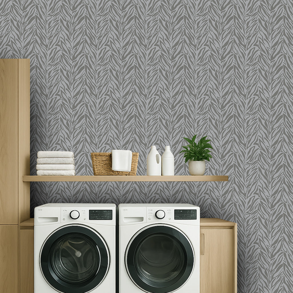 BOTANICAL HERRINGBONE WALLPAPER