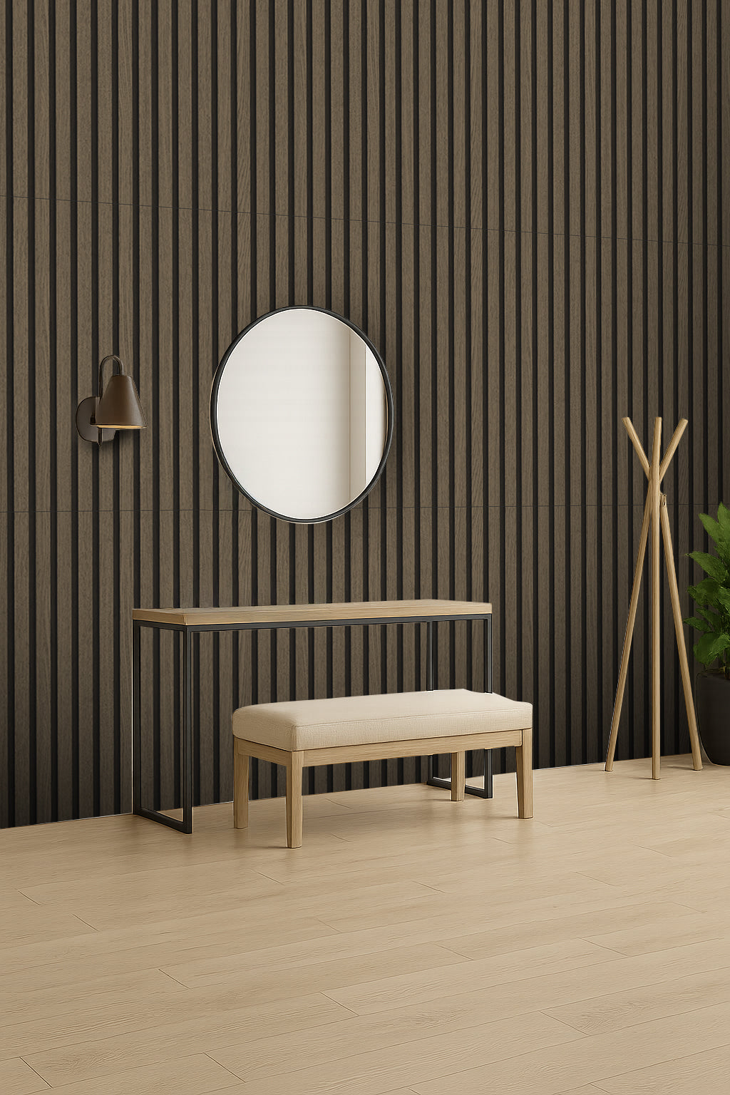 FLUTED LUXE STRIPE WALLPAPER