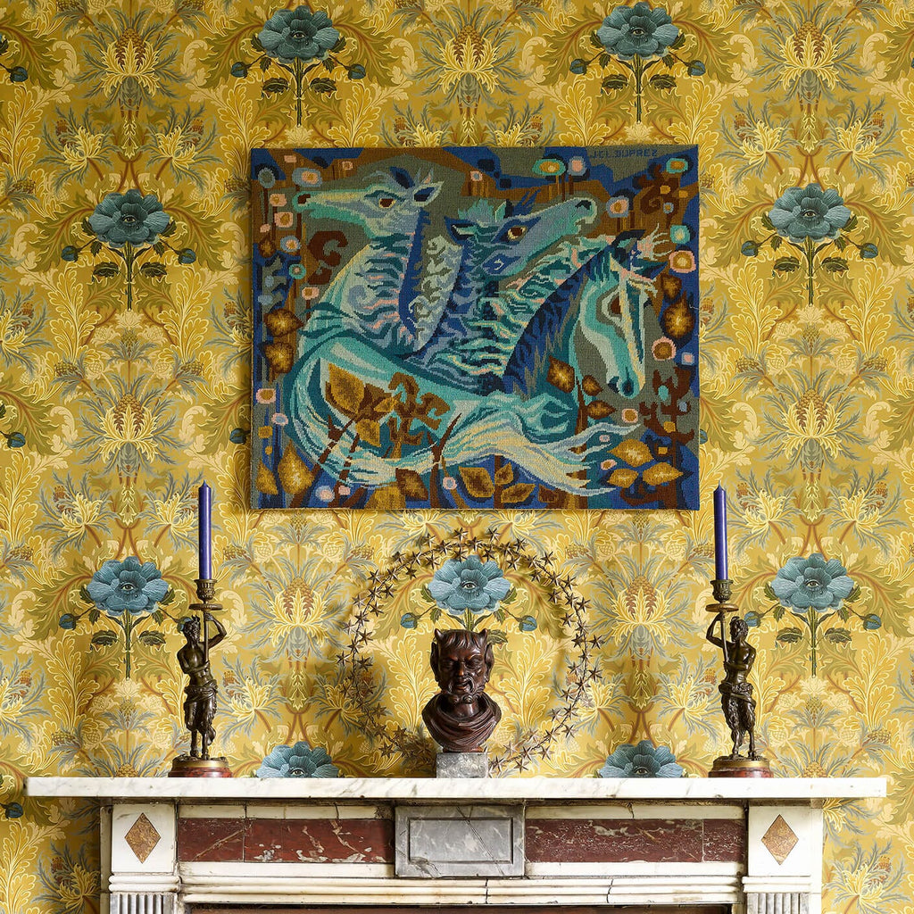 THE BLUE ROSE WEEPING Wallpaper - Aurelian