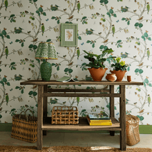 Load image into Gallery viewer, Sessile Plain Wallpaper by Sanderson lifestyle room scene