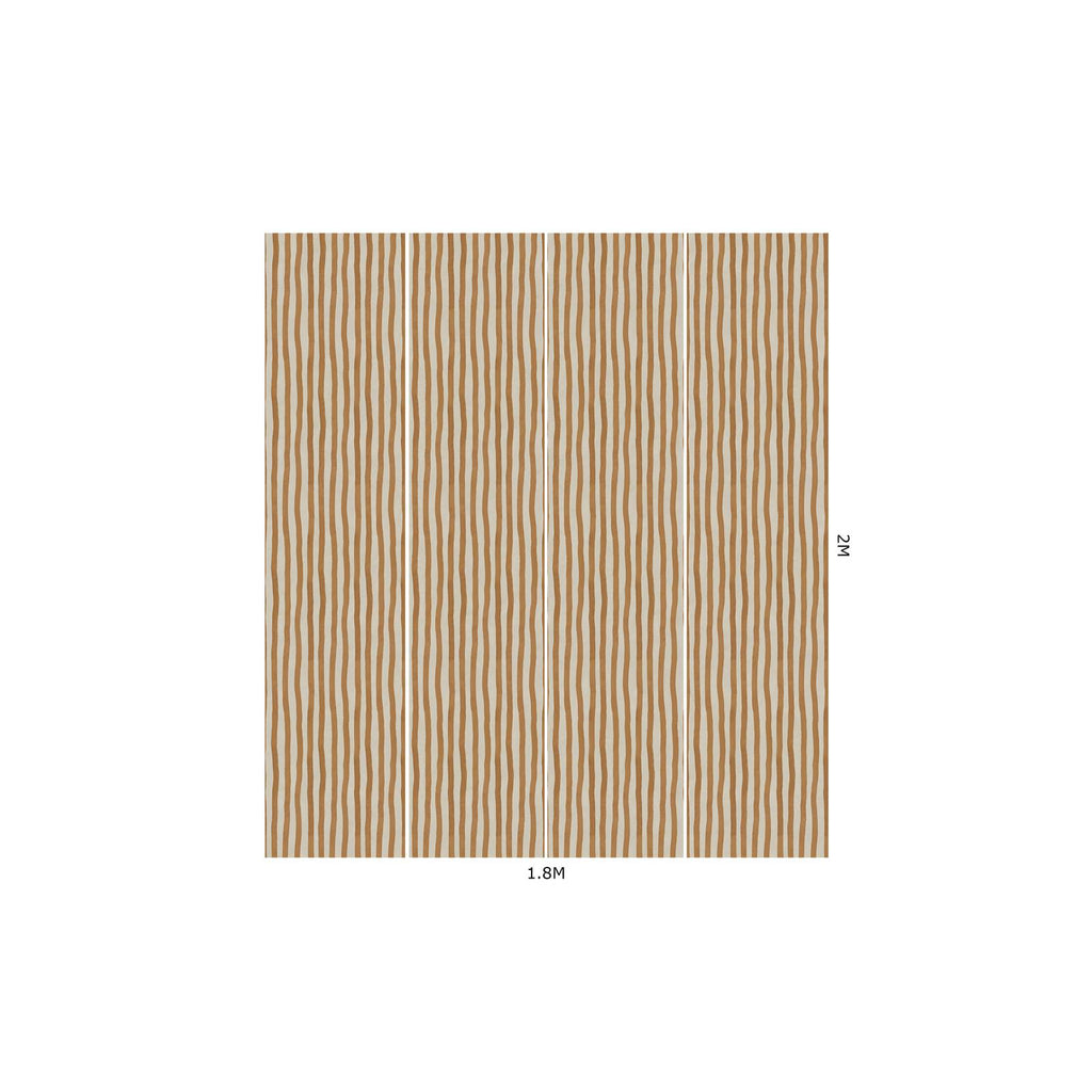 ARTIST'S STRIPE Wallpaper - Amber