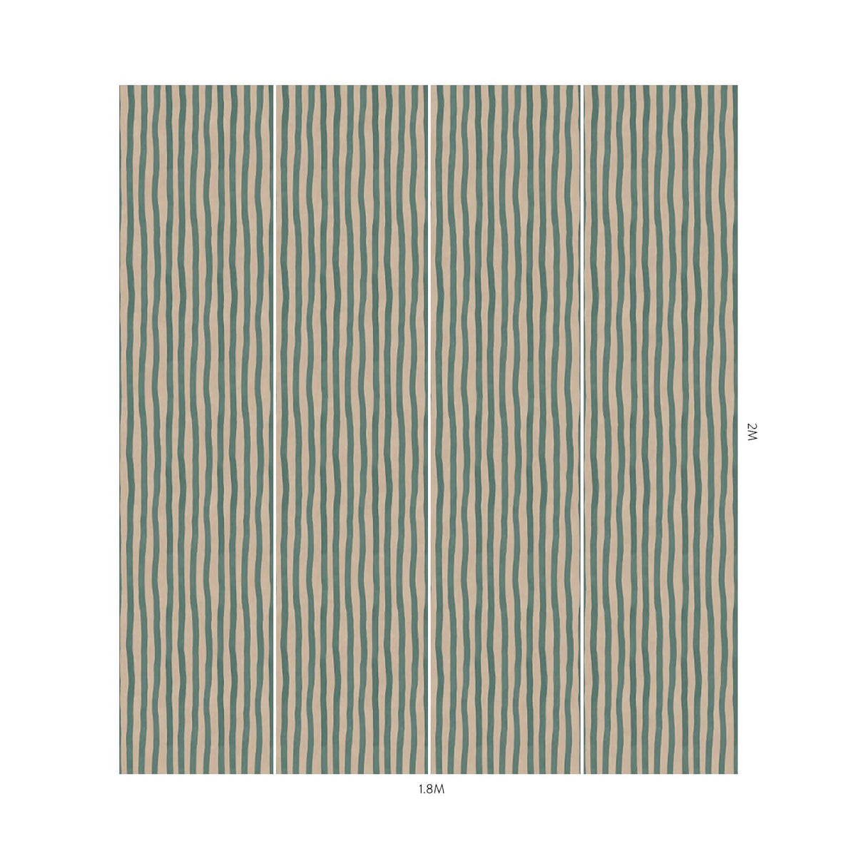 ARTIST'S STRIPE Wallpaper - Euphorbia & Alabaster