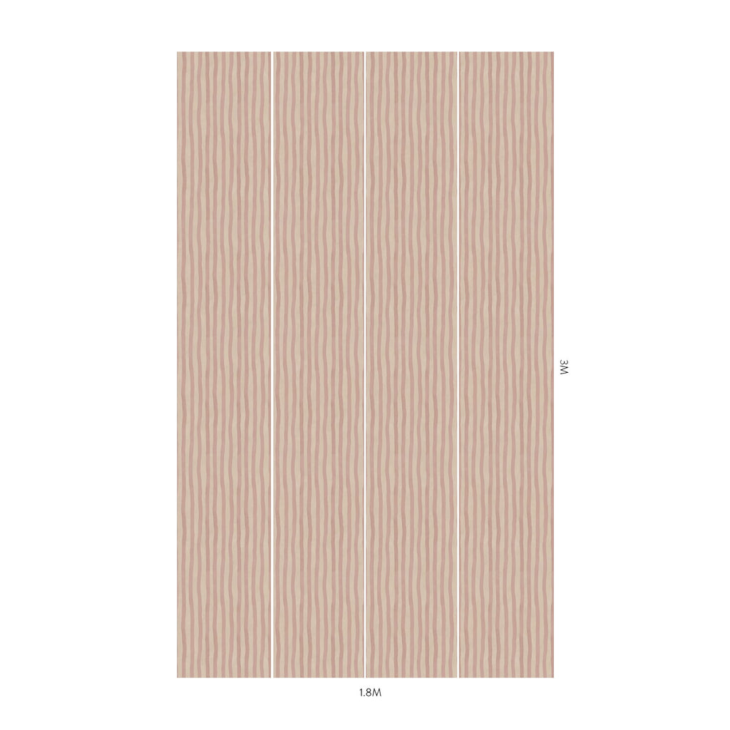 ARTIST'S STRIPE Wallpaper - Sakura & Astrantia
