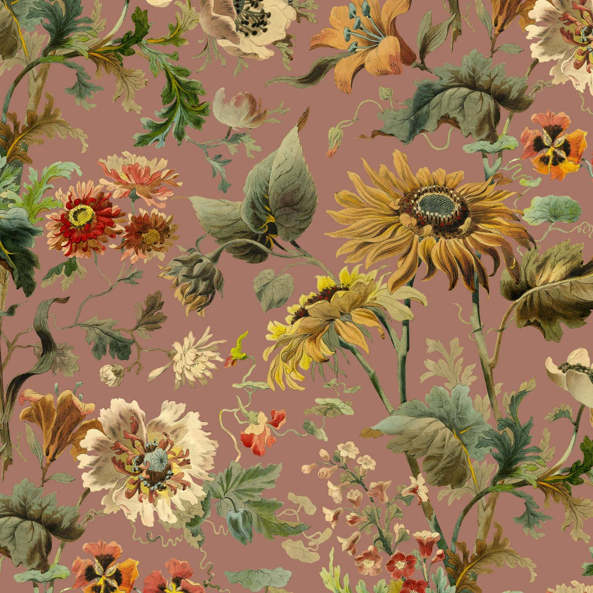 AVALON Wallpaper - Puce Pink