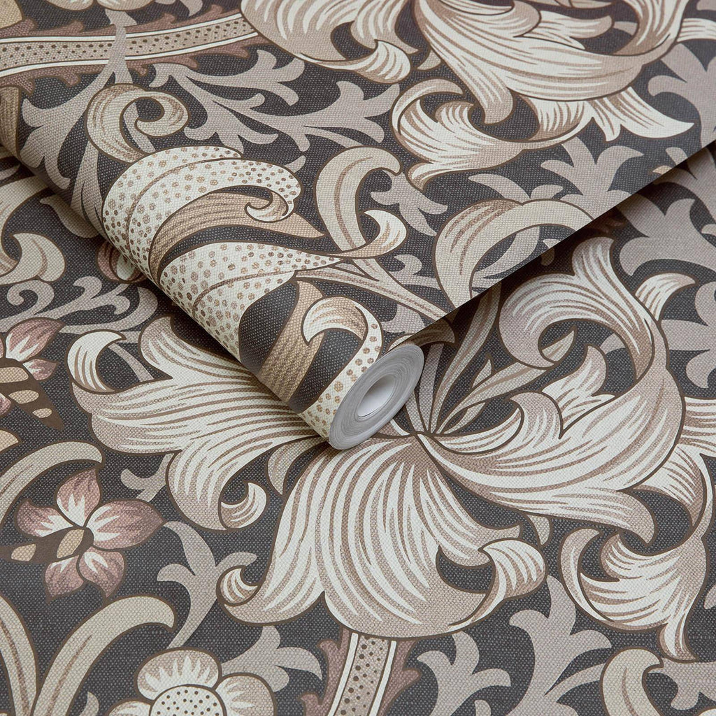 GOLDEN LILY Wallpaper - Black