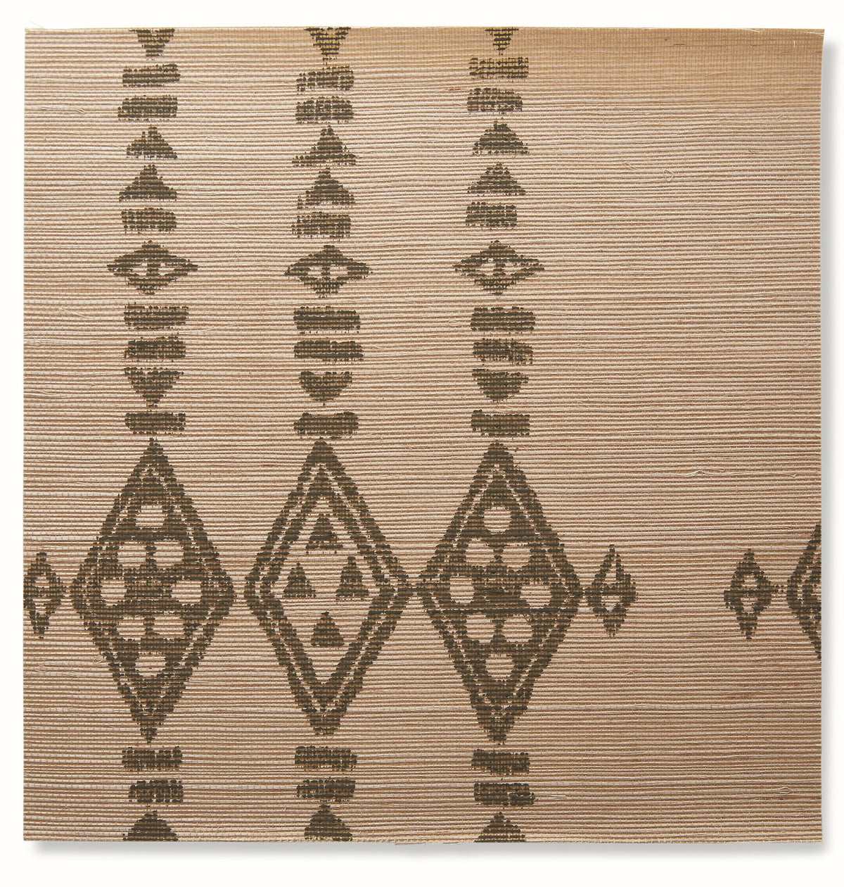 Berber Grasscloth Wallpaper by Peter Dunham - Charcoal/Natural