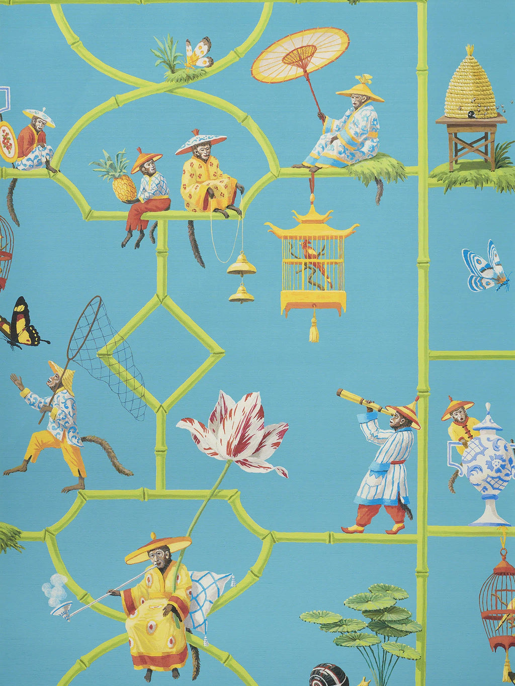 Les singes savants wallpaper in Turquois