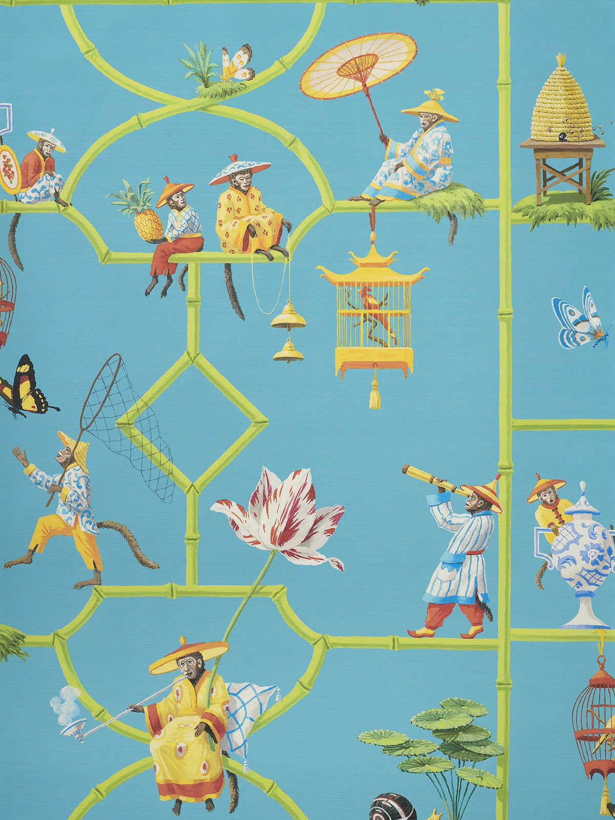 Les singes savants wallpaper in Turquois