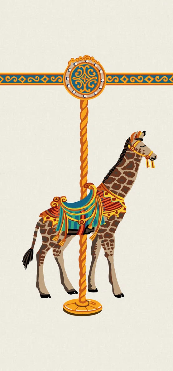 La girafe du carrousel wallpaper in MULTICOLORE