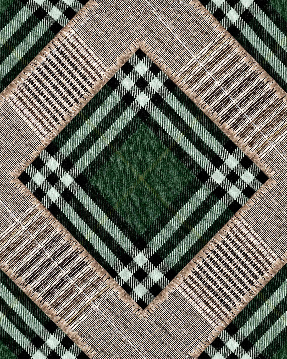 CHECKERED PATCHWORK WALLPAPER