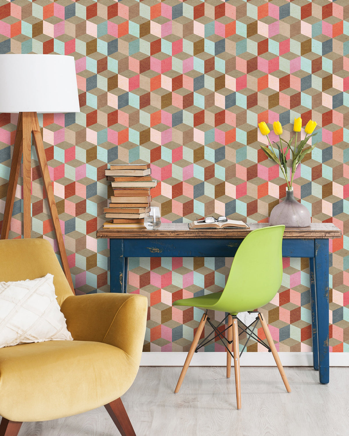 COLOURED GEOMETRY WALLPAPER