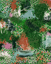 Load image into Gallery viewer, CASTLE'S GARDEN WALLPAPER