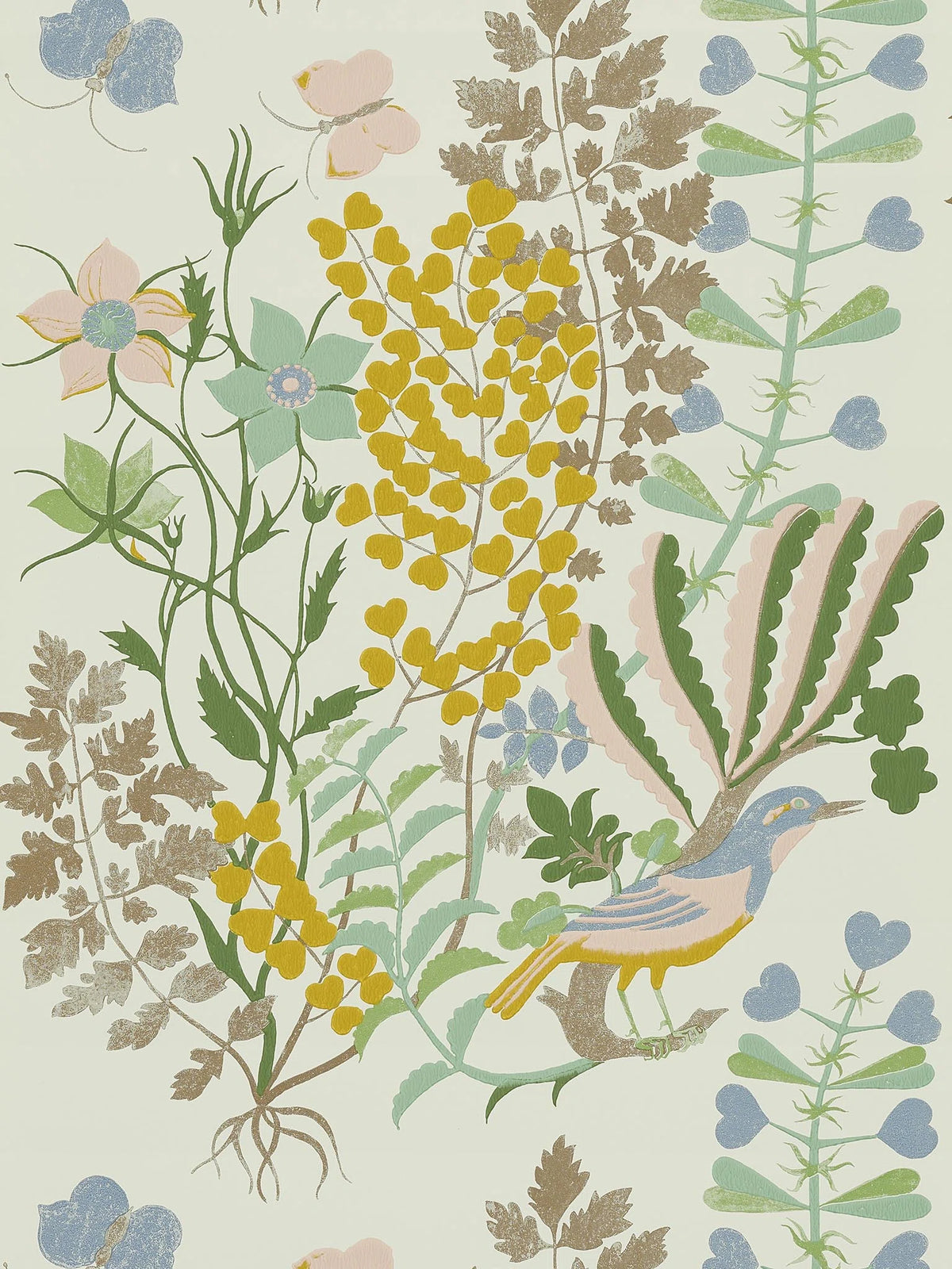 Coeurs de marie wallpaper in Creme