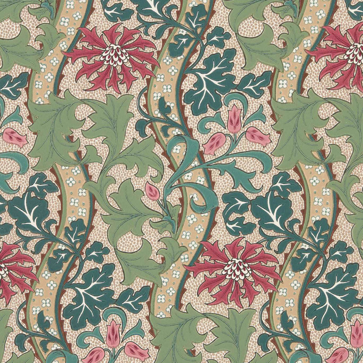Cornflower in Madder/Forest by Morris & Co.