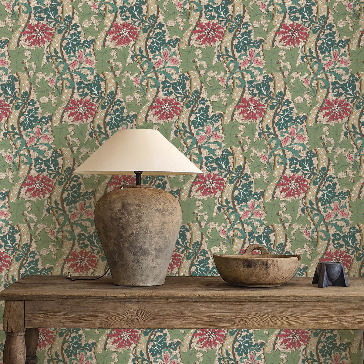 Cornflower in Madder/Forest by Morris & Co.