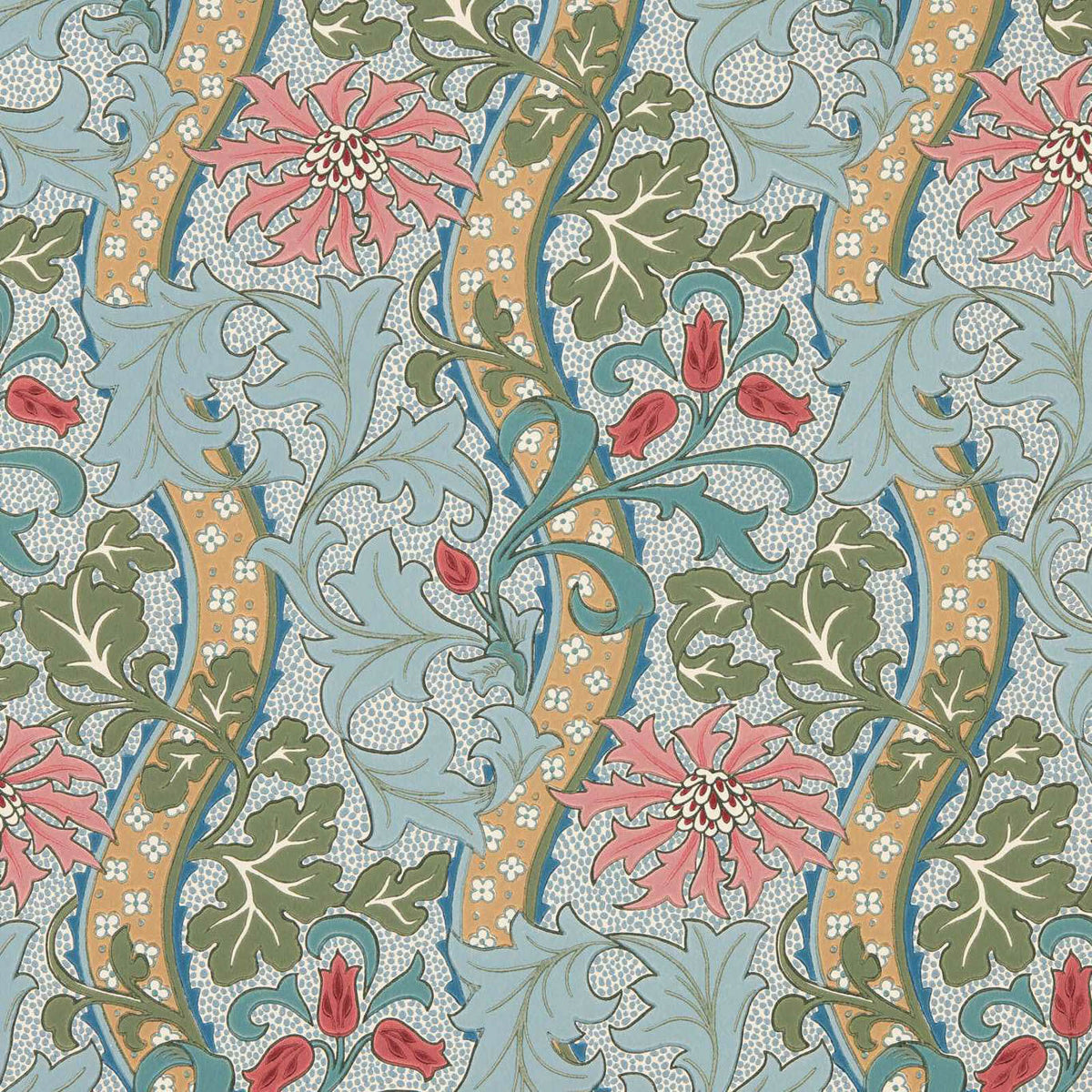 Cornflower in Rose/Woad by Morris & Co.
