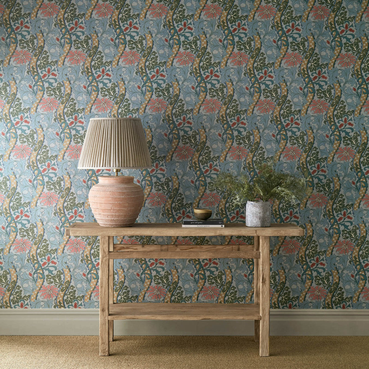 Cornflower in Rose/Woad by Morris & Co.