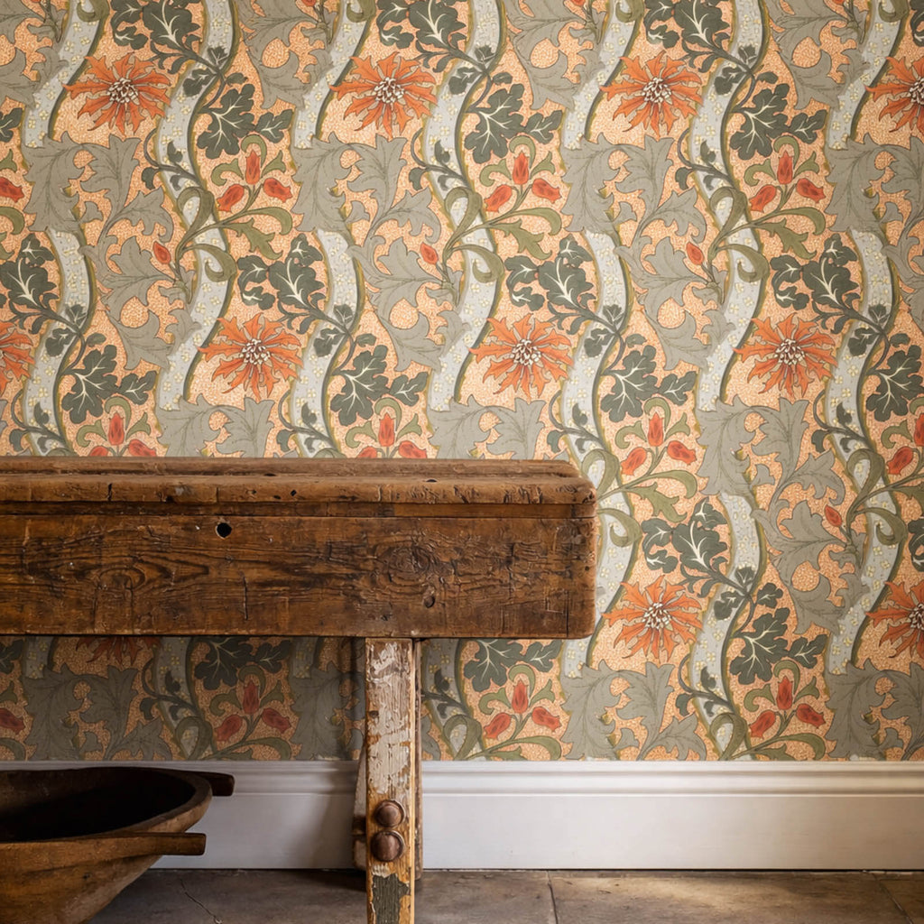 Cornflower in Russet/Teal by Morris & Co.