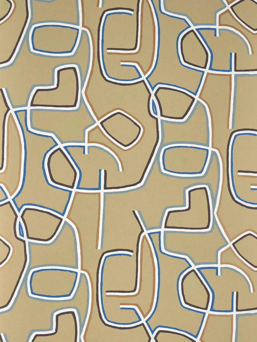 Graphic wallpaper in Sable
