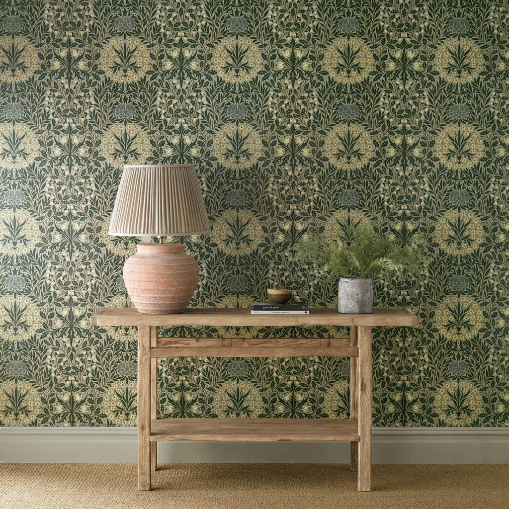 Daisy & Oak in Sage/Forest by Morris & Co.