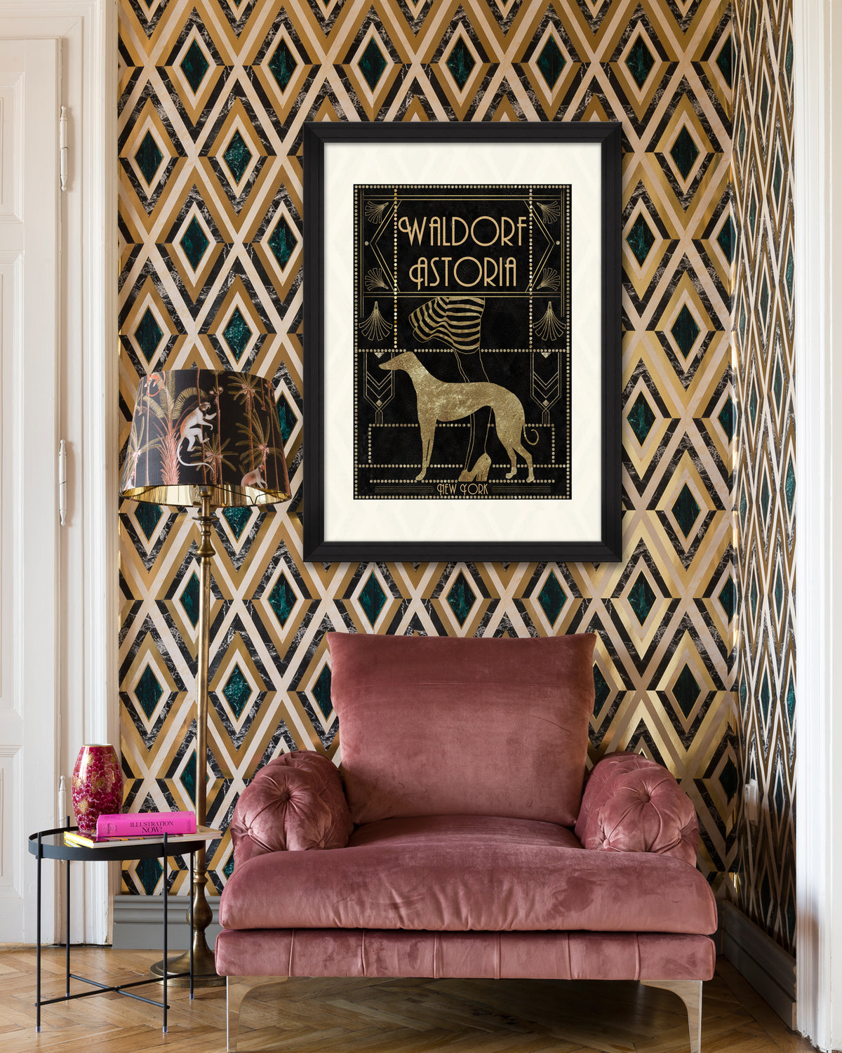 DIAMONDS IN BRASS METALLIC EDITION WALLPAPER