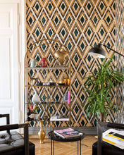 Load image into Gallery viewer, DIAMONDS IN BRASS METALLIC EDITION WALLPAPER