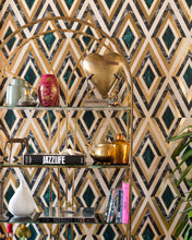 Load image into Gallery viewer, DIAMONDS IN BRASS METALLIC EDITION WALLPAPER