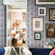 Load image into Gallery viewer, Kashmir Paisley Grasscloth Wallpaper by Peter Dunham